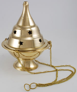 Medium Hanging Brass Censer