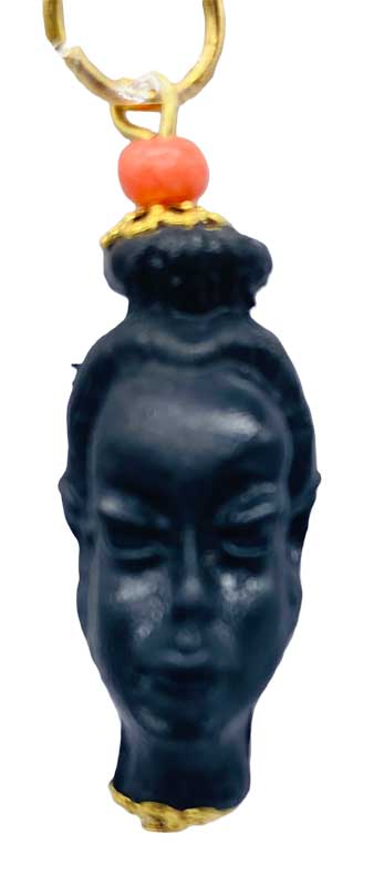 African Head Woman amulet (plastic)