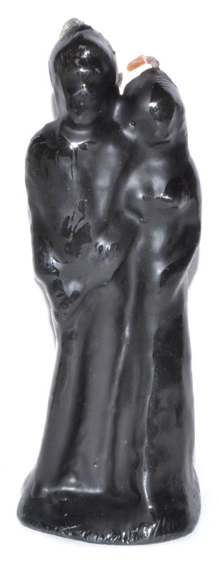 6" Marriage Black candle