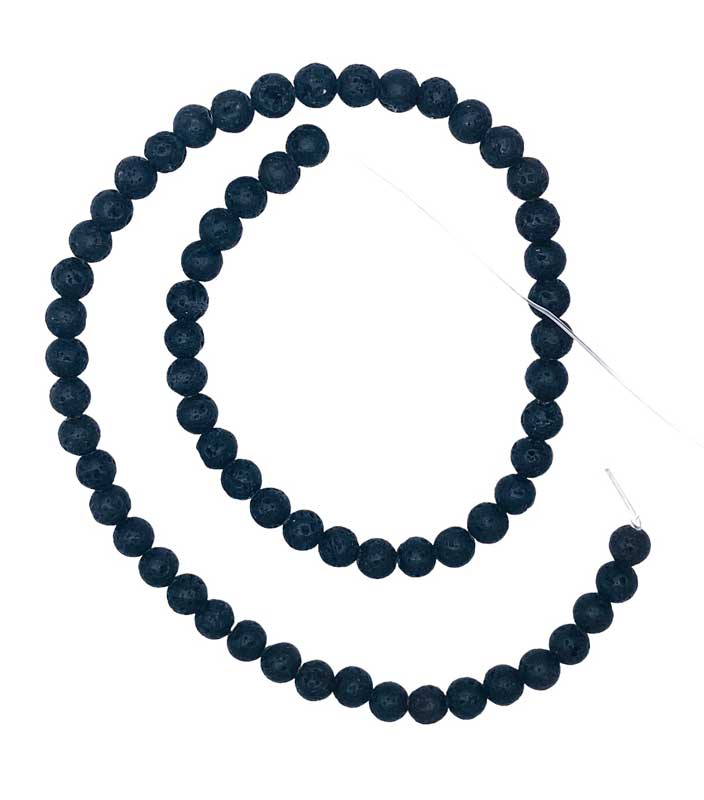 6mm Lava beads
