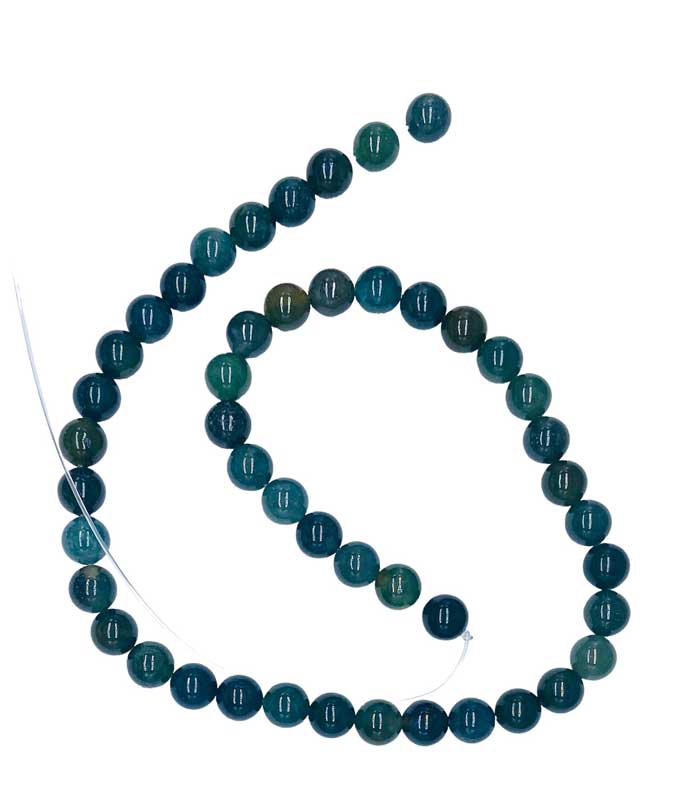 8mm Moss Agate beads - Click Image to Close