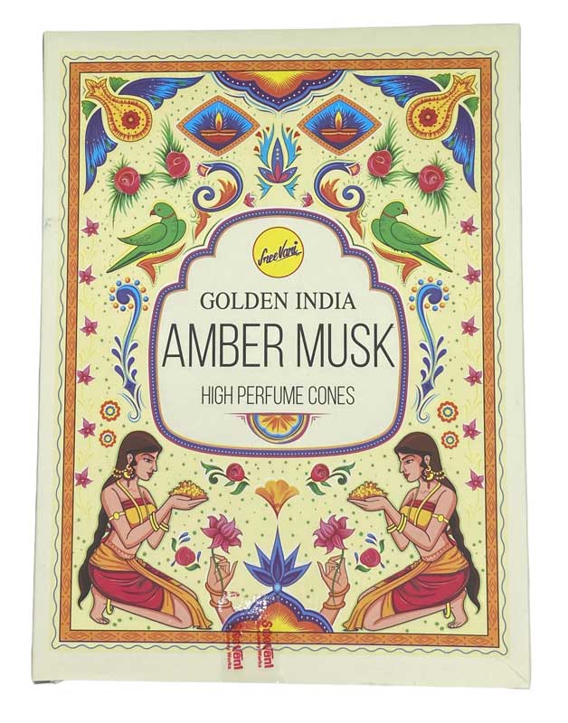 10 Amber Musk backflow cones Sree Vani - Click Image to Close