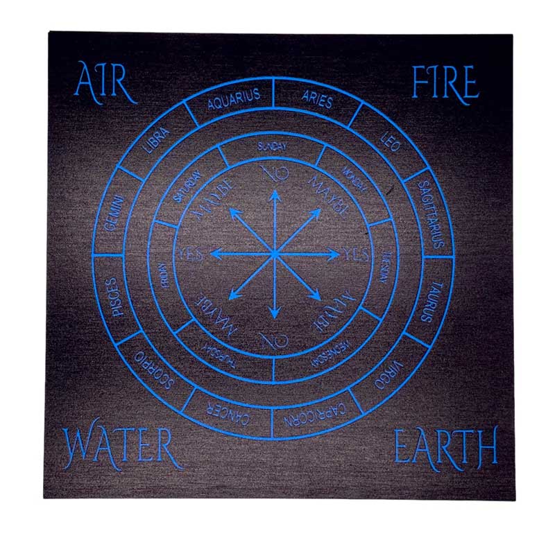 8"x8" Blue Zodiac pendulum board - Click Image to Close